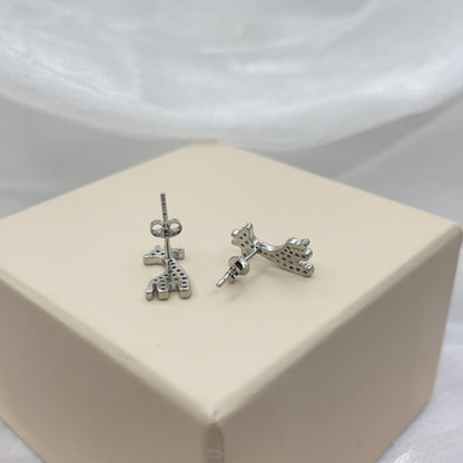 BREAUTTY 925 STERLING SILVER GIRAFFE EARRING | CUBIC ZIRCONIA