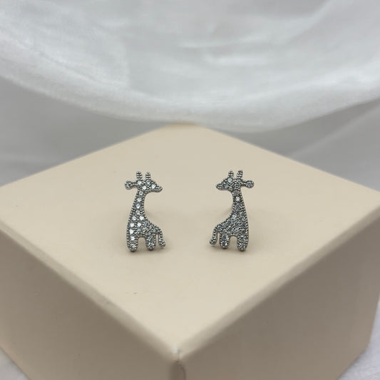 BREAUTTY 925 STERLING SILVER GIRAFFE EARRING | CUBIC ZIRCONIA