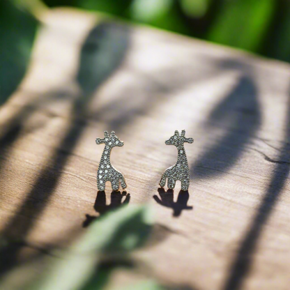 BREAUTTY 925 STERLING SILVER GIRAFFE EARRING | CUBIC ZIRCONIA