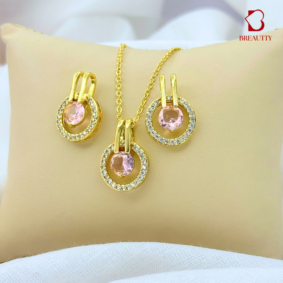 BREAUTTY LUXE PINK ORBIT SET FOR WOMAN |  PARTYWEAR