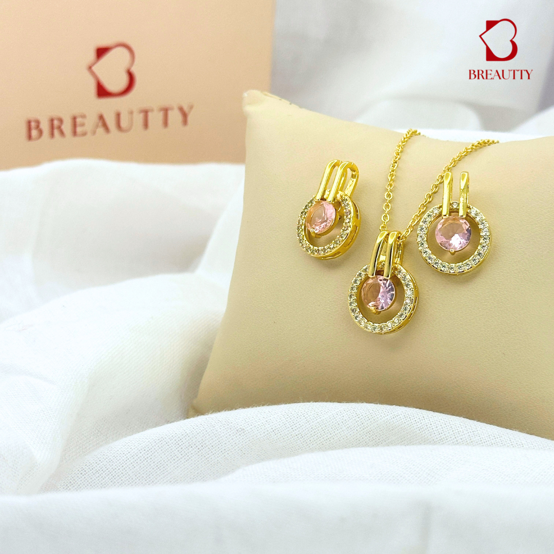 BREAUTTY LUXE PINK ORBIT SET FOR WOMAN |  PARTYWEAR