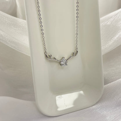 BREAUTTY 925 STERLING SILVER REINDEER NECKLACE CHAIN | RHODIUM POLISHED