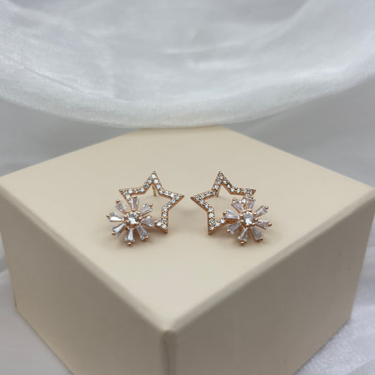 BREAUTTY 925 STERLING SILVER STAR EARRING | SPINNING WHEEL | HANDCRAFTED