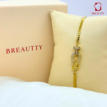 BREAUTTY 18K GOLD PLATED BELT BRACELET IN CHAIN | WATERPROOF