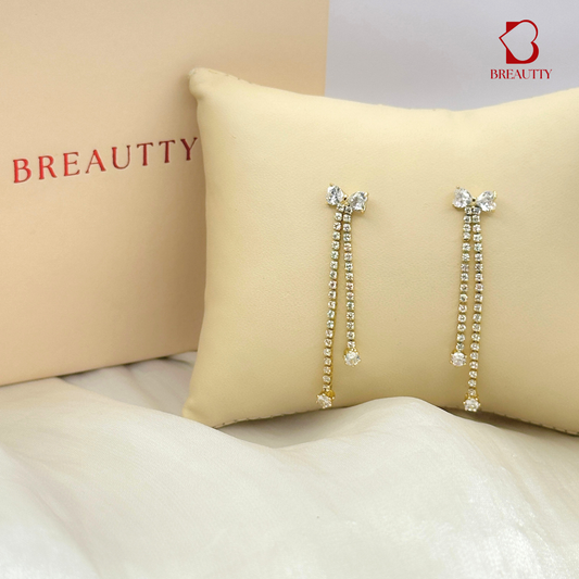 💎 BREAUTTY SPARKLING BOW CZ EARRINGS – CUTE, CLASSY & MADE TO SHINE EVERY MOMENT