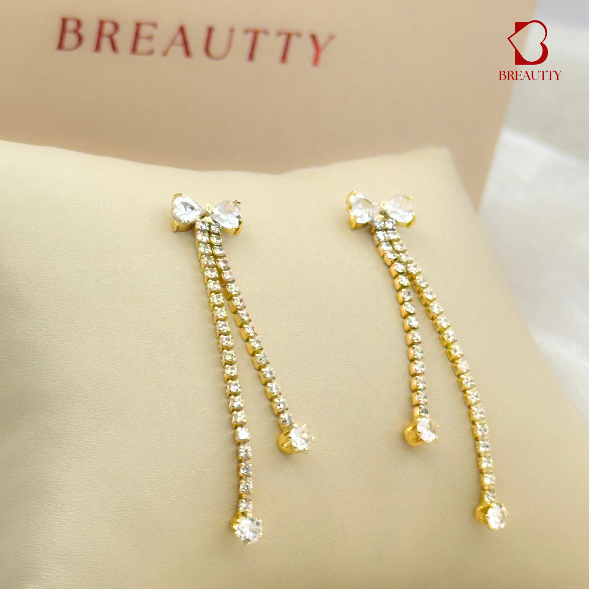 💎 BREAUTTY SPARKLING BOW CZ EARRINGS – CUTE, CLASSY & MADE TO SHINE EVERY MOMENT
