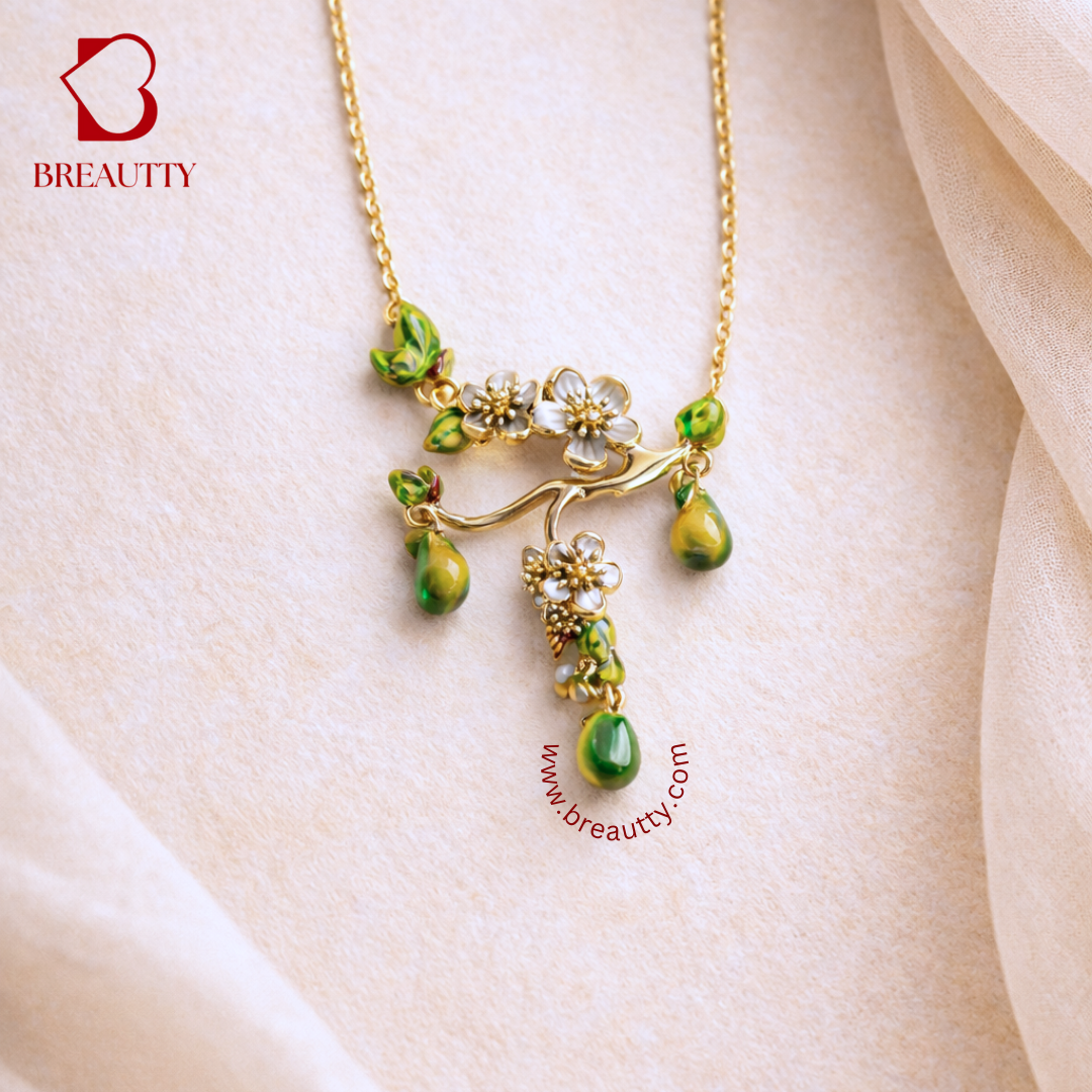BREAUTTY KOREAN FLORA BEAUTY NECKLACE – 18K GOLD PLATED JEWELLERY | WATERPROOF