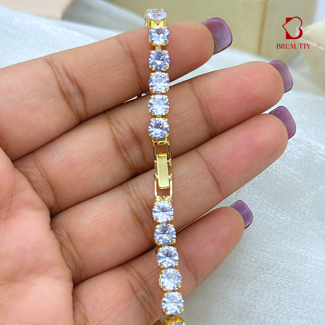 BREAUTTY 18K GOLD PLATED PREMIUM TENNIS BRACELET | AFFORDABLE LUXURY