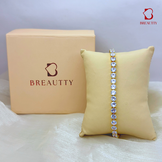 BREAUTTY 18K GOLD PLATED PREMIUM TENNIS BRACELET | AFFORDABLE LUXURY